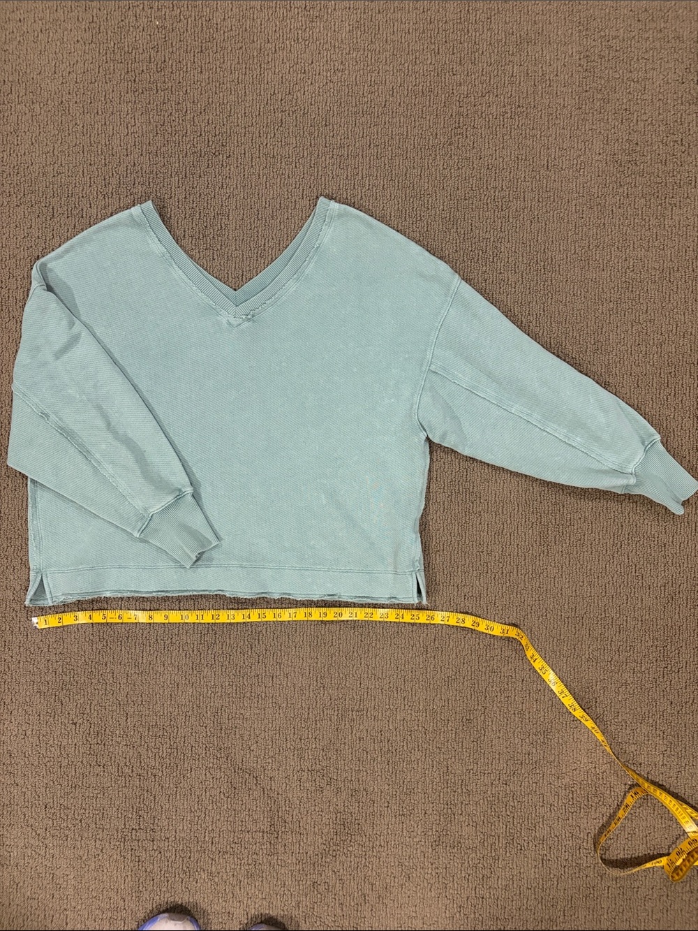 American Eagle Outfitters Pale Blue V-Neck Sweater